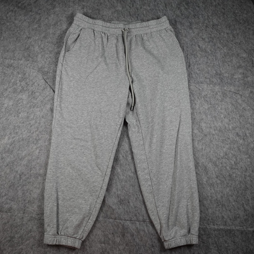 Fabletics Pants Womens Extra Large Gray Elastic Waist Drawstring Joggers Sweat